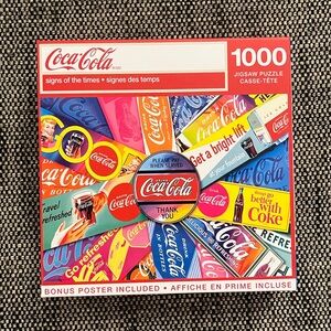 Coca Cola 1000 Piece Jigsaw Puzzle with Poster Included